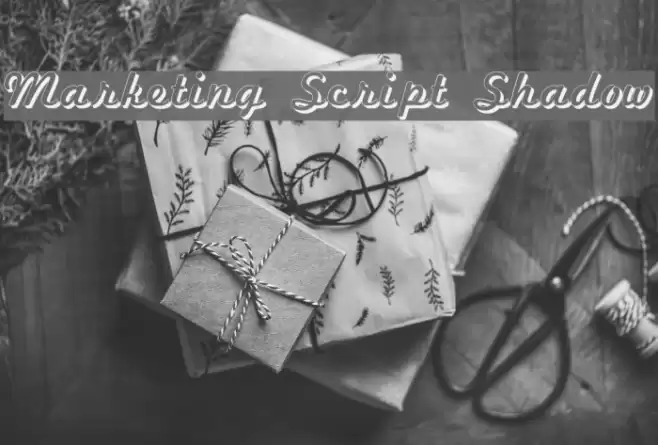 Marketing Script Shadow Font examples