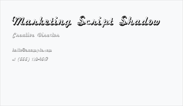 Marketing Script Shadow Business Card