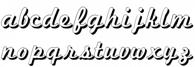 Marketing Script Shadow फ़ॉन्ट लोअरकेस