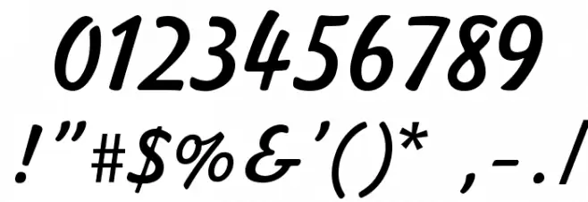 Marketing Script Font OTHER CHARS