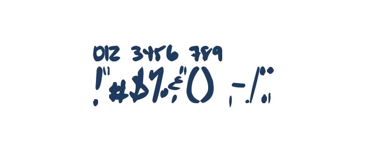 Markie's Fault Font OTHER CHARS