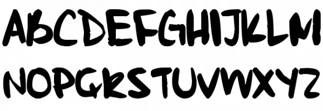 Markie's Fault Schriftart Groß