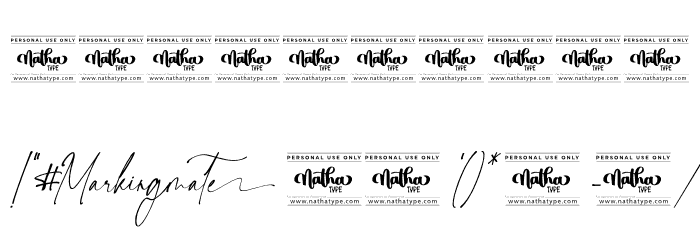 Markingmate Personal Use Font OTHER CHARS