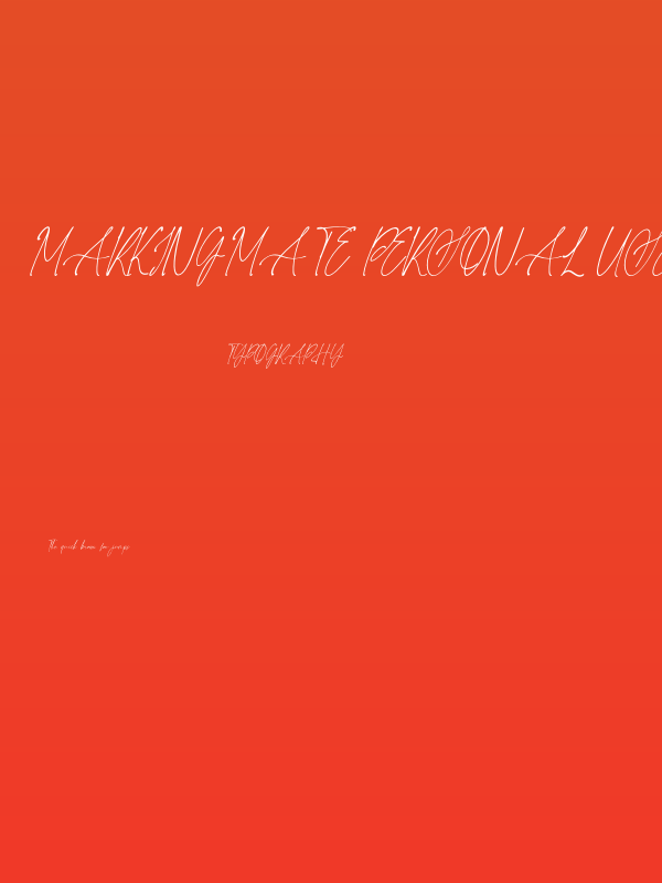 Markingmate Personal Use Poster