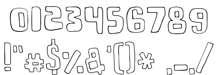 Markisa Outline Font OTHER CHARS