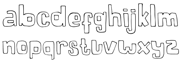Markisa Outline Font LOWERCASE