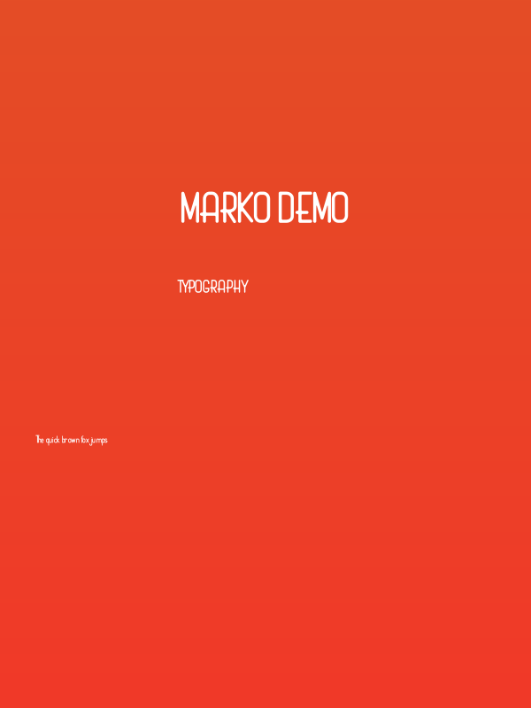 Marko Demo Poster