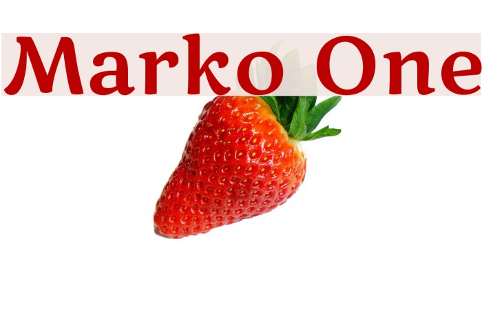 Marko One Font examples