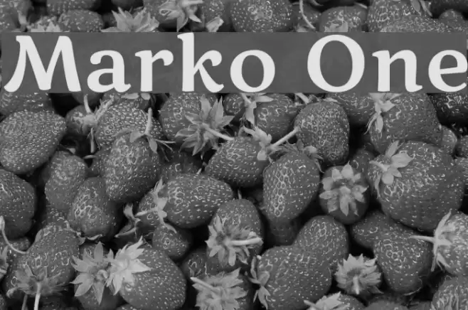Marko One Font examples