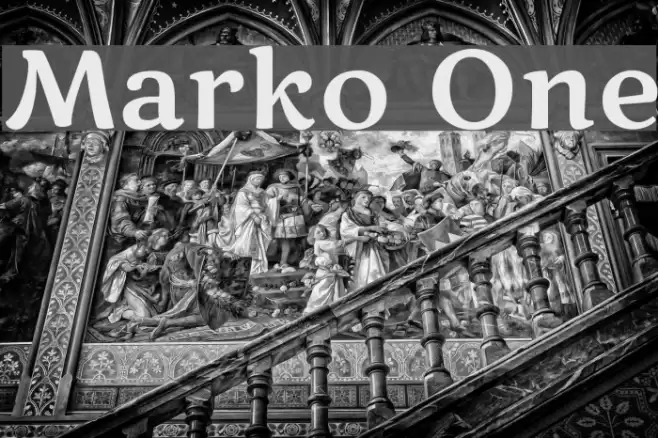 Marko One Font examples