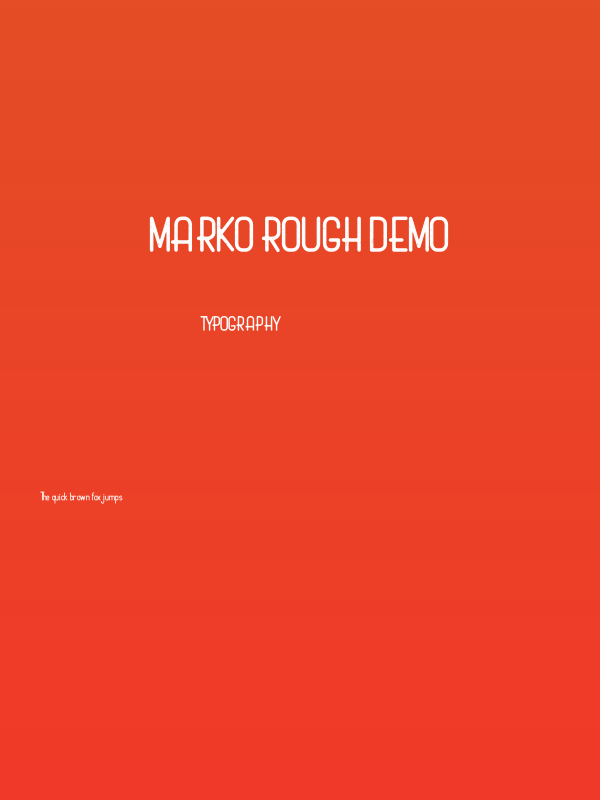 Marko Rough Demo Poster