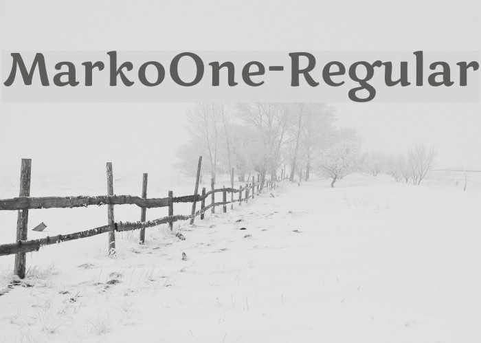 MarkoOne-Regular Font examples