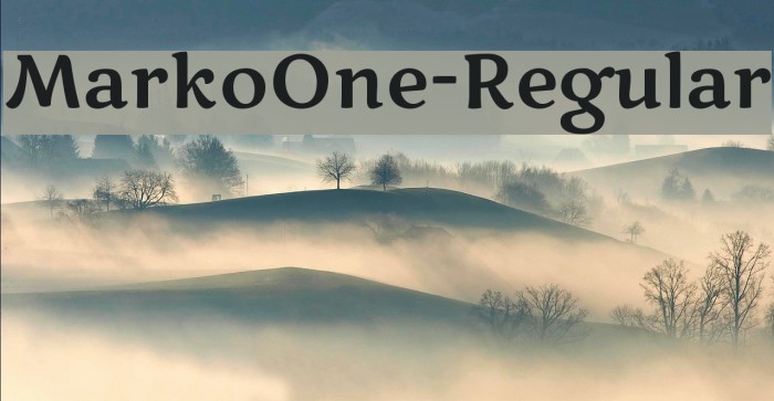 MarkoOne-Regular Font examples