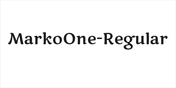MarkoOne-Regular Logo