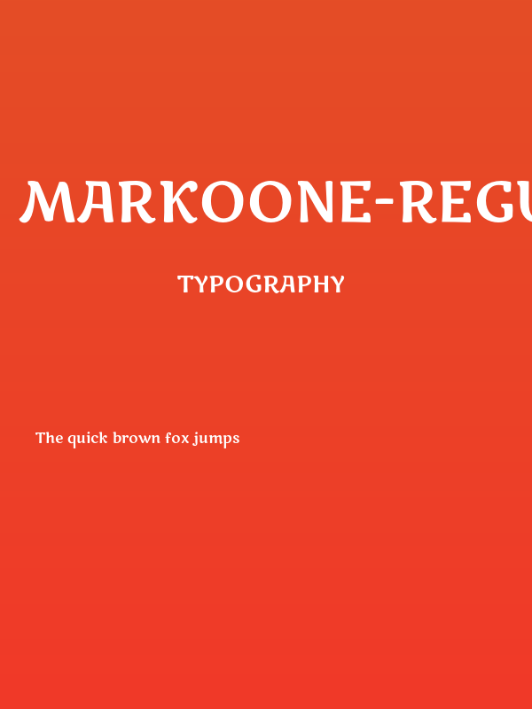 MarkoOne-Regular Poster