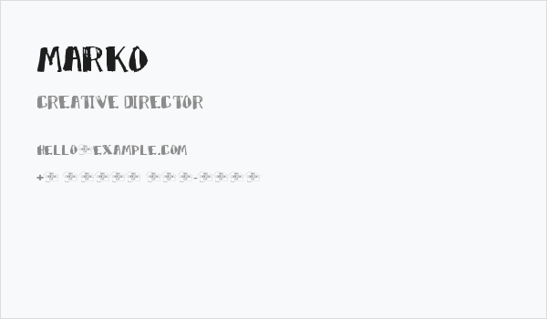 Marko Business Card