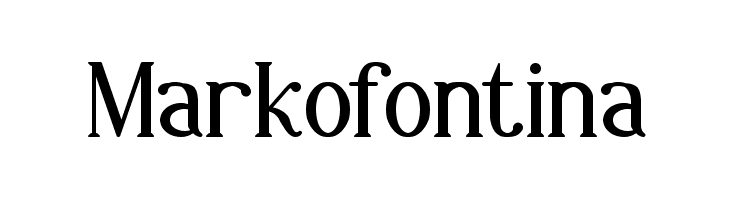 Markofontina Font