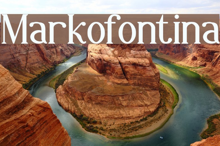 Markofontina Font examples