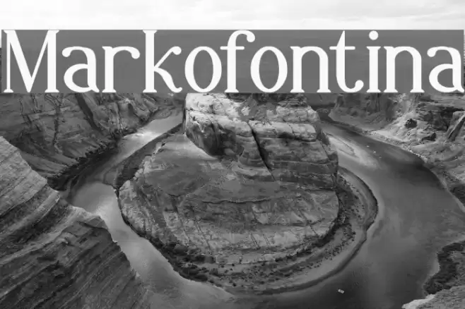 Markofontina Font examples