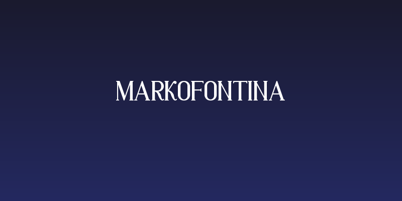 Markofontina Social Header