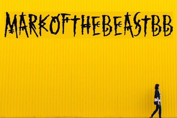 MarkoftheBeastBB Font examples