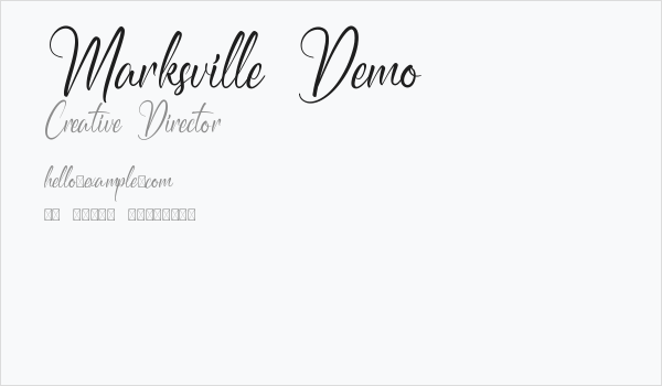 Marksville Demo Business Card