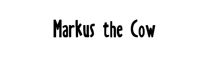 Markus the Cow Font