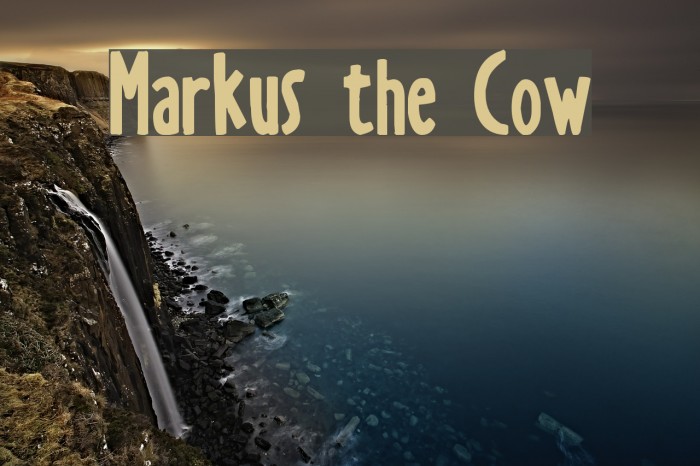 Markus the Cow Шрифта examples