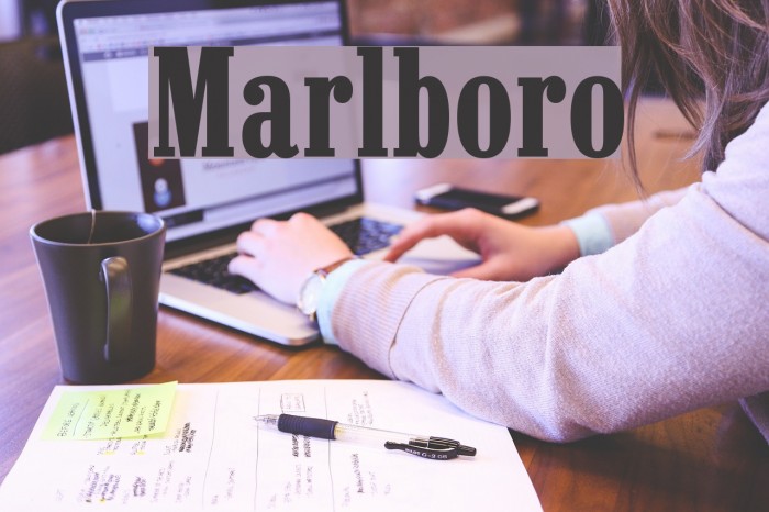 Marlboro Font examples