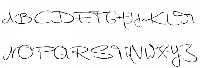 MarleenScriptreduced-Normal Caratteri MAIUSCOLE