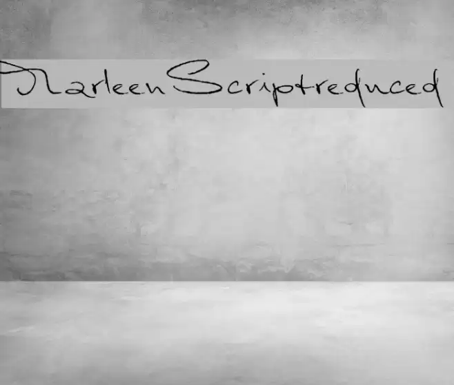 MarleenScriptreduced Font examples