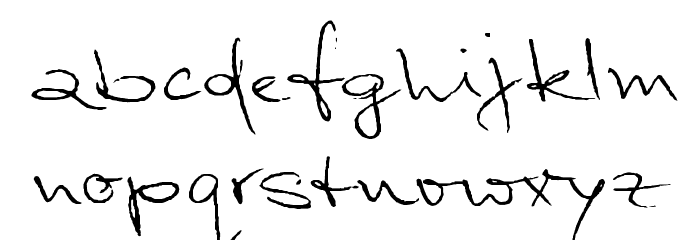 MarleenScriptreduced Font LOWERCASE