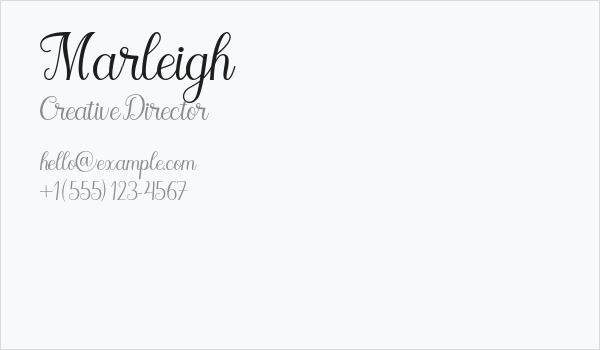 Marleigh Business Card