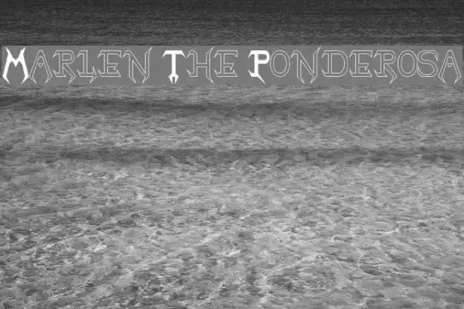 Marlen The Ponderosa Font examples
