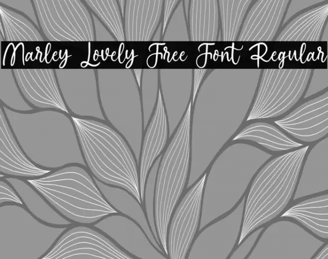 Marley Lovely Free Font Regular Font examples