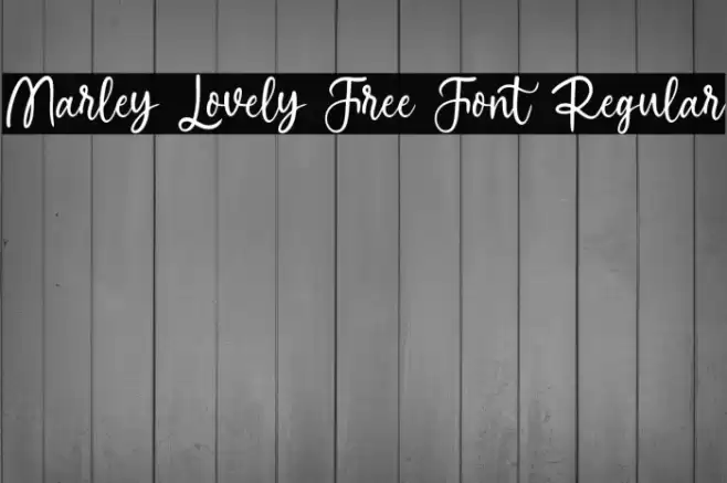 Marley Lovely Free Font Regular Font examples