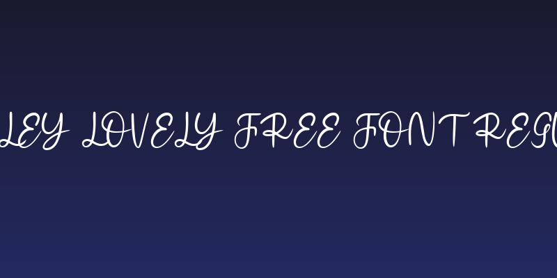 Marley Lovely Free Font Regular Social Header