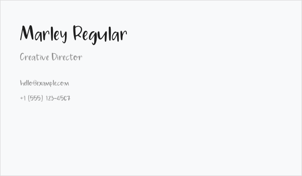 Marley Regular Business Card