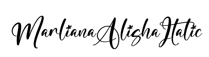 Marliana Alisha Italic  Скачать бесплатные шрифты