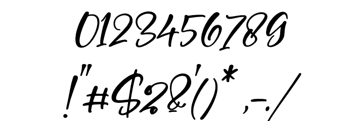 Marliana Alisha Italic Font OTHER CHARS