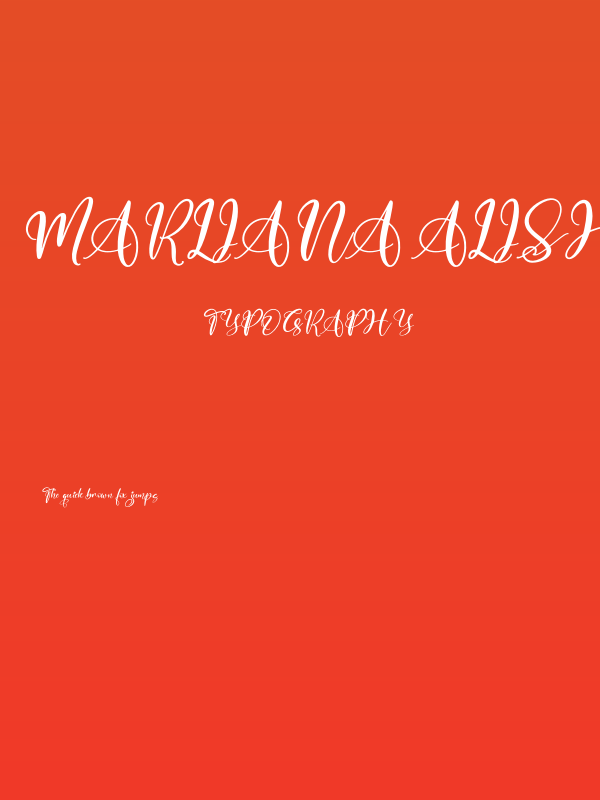 Marliana Alisha Italic Poster