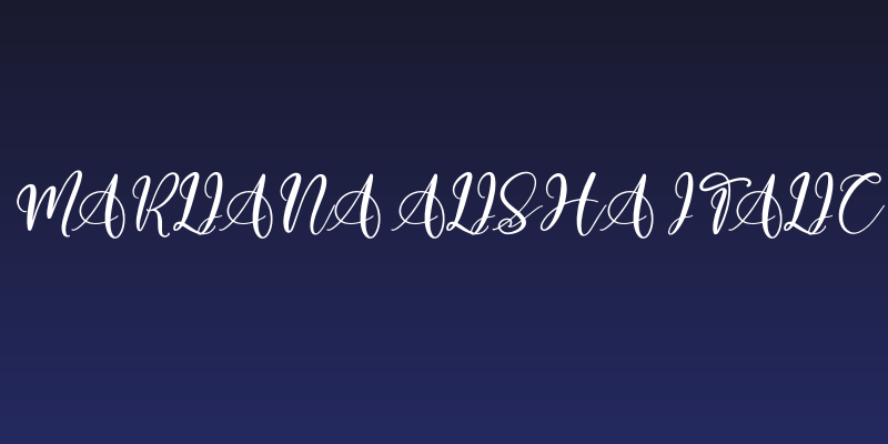Marliana Alisha Italic Social Header