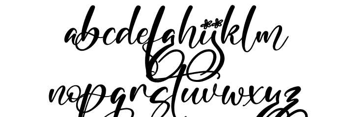 Marliana Alisha Italic Font LOWERCASE