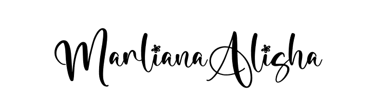 Marliana Alisha  Скачать бесплатные шрифты