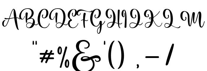 Marlina Melvin Demo Font OTHER CHARS