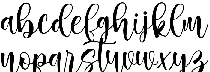 Marlina Melvin Demo Font LOWERCASE