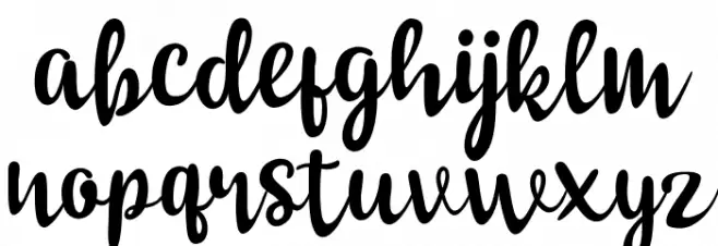 Marlina Font LOWERCASE