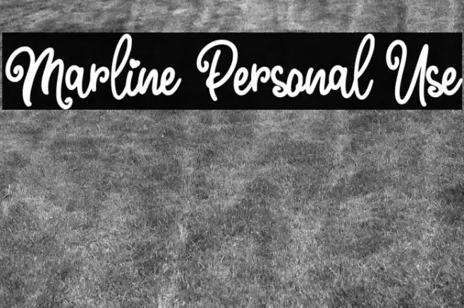 Marline Personal Use Font examples