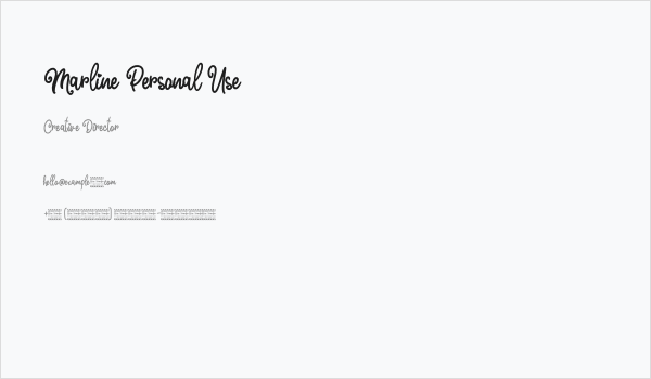 Marline Personal Use Business Card