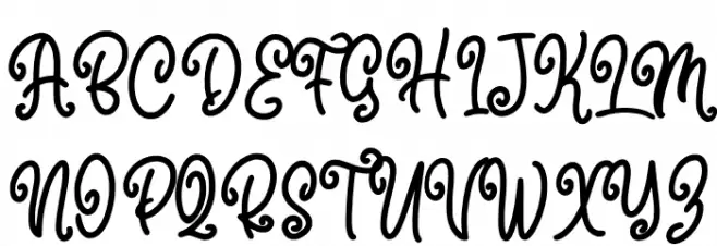 Marline फ़ॉन्ट अपरकेस